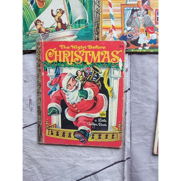 Vintage Little Golden Books Lot 8 Disney Christmas Mother Goose More 50s 60s - Picture 3 of 16
